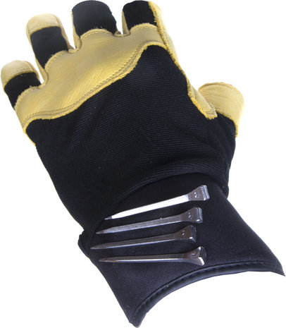Mustad gloves - leather including magnet