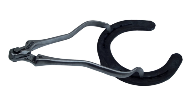 Icar hot fit tongs 13&quot; polished - curved  tips
