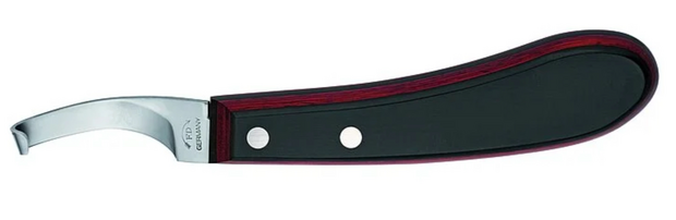 HOOF KNIFE CHAMPION RIGHT-SHORT-NARROW, CURVED BLADE
