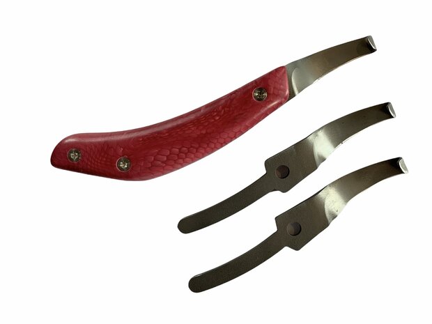 Luwex hoof knife Banana DK  SNAKE pink