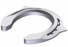 Blacksmith alu rolling stopped heels, voor met zijlippen Blacksmith alu rolling stopped heels, voor met zijlippen